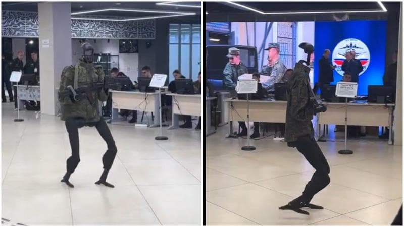 (video) Imagini virale cu noul robot umanoid, cu un Kalașnikov pe brațe, dezvoltat de armata rusă